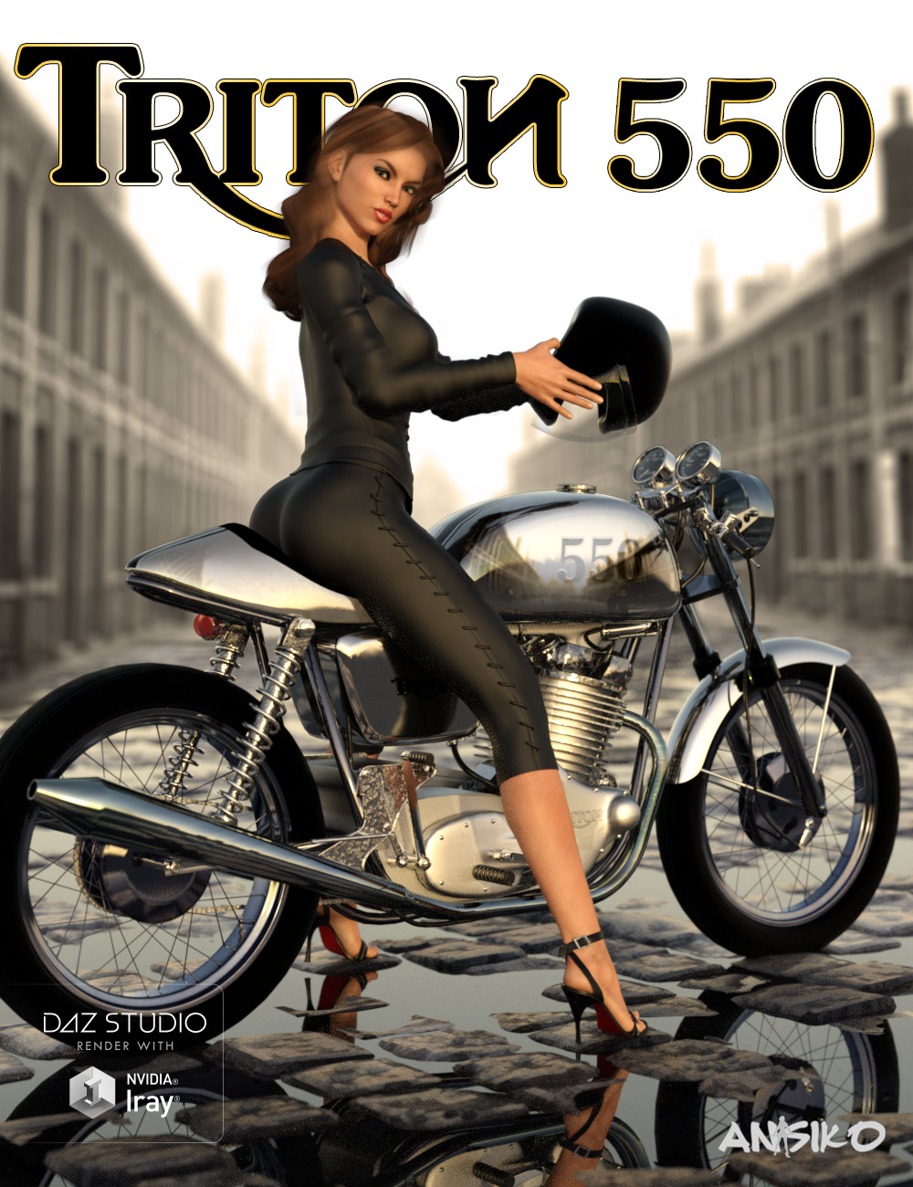 Triton Motorcycle by: Ansiko, 3D Models by Daz 3D