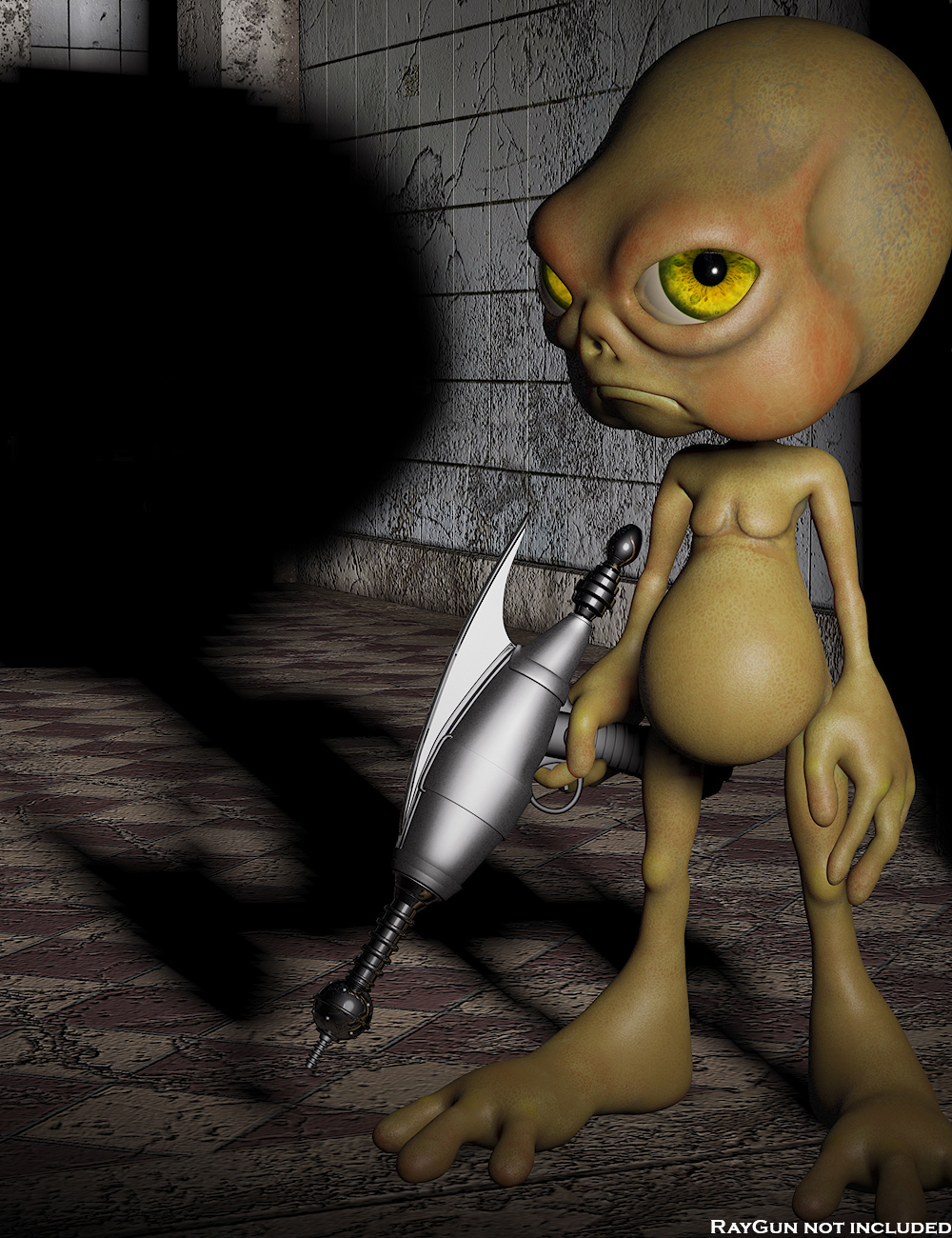 LiL Alien Guy by: TheDarkerSideOfArt, 3D Models by Daz 3D