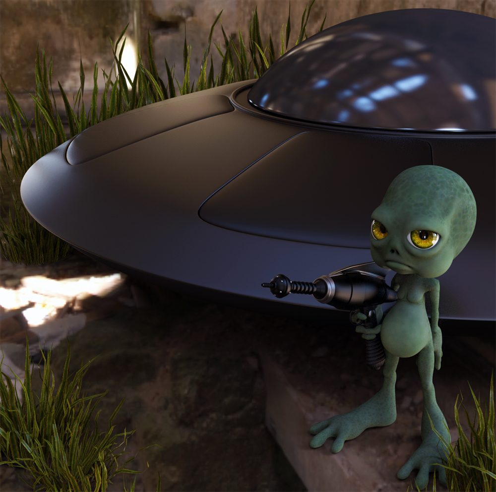 LiL Alien Guy by: TheDarkerSideOfArt, 3D Models by Daz 3D