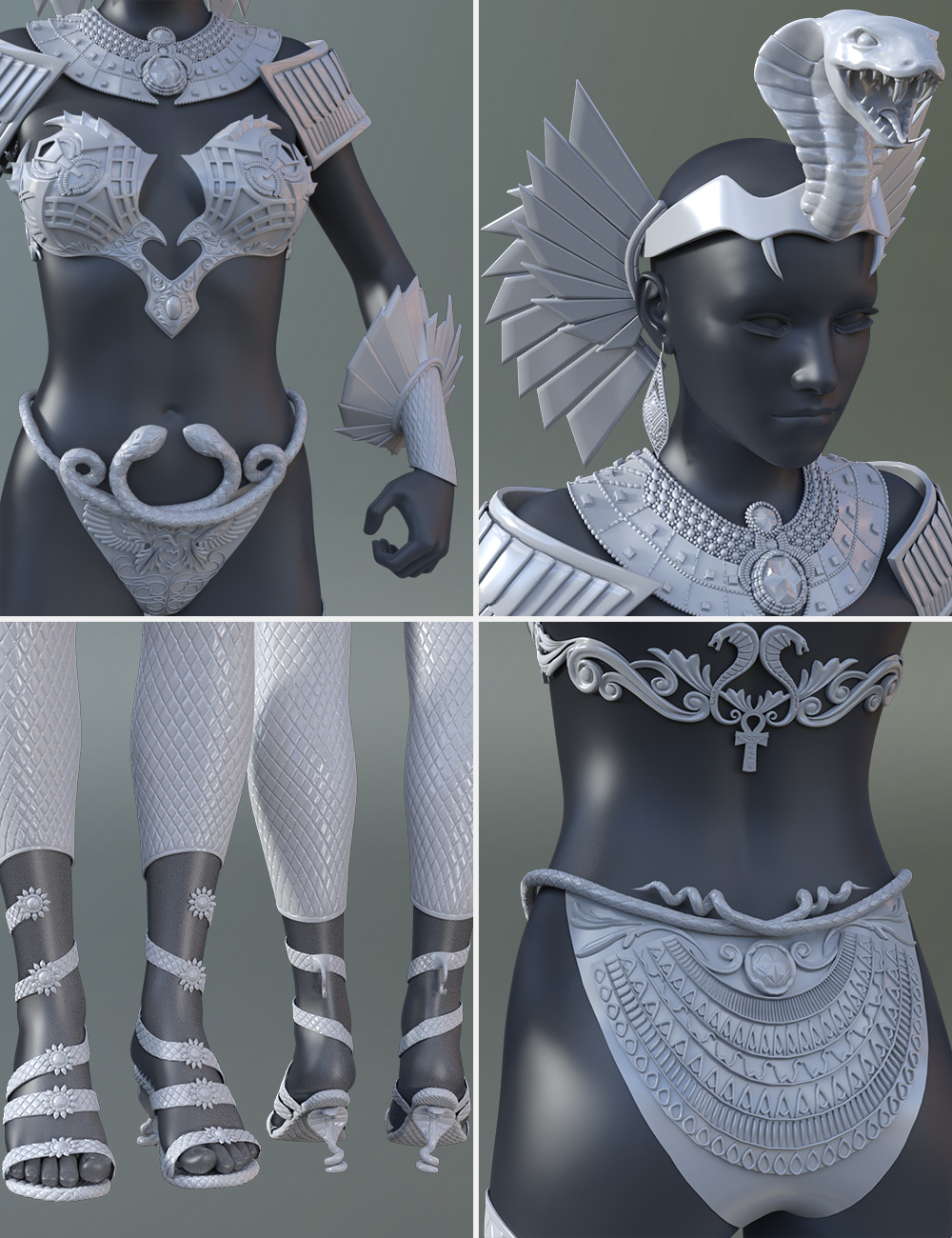 Warrior Goddess for Genesis 3 Female(s) by: Charlie, 3D Models by Daz 3D