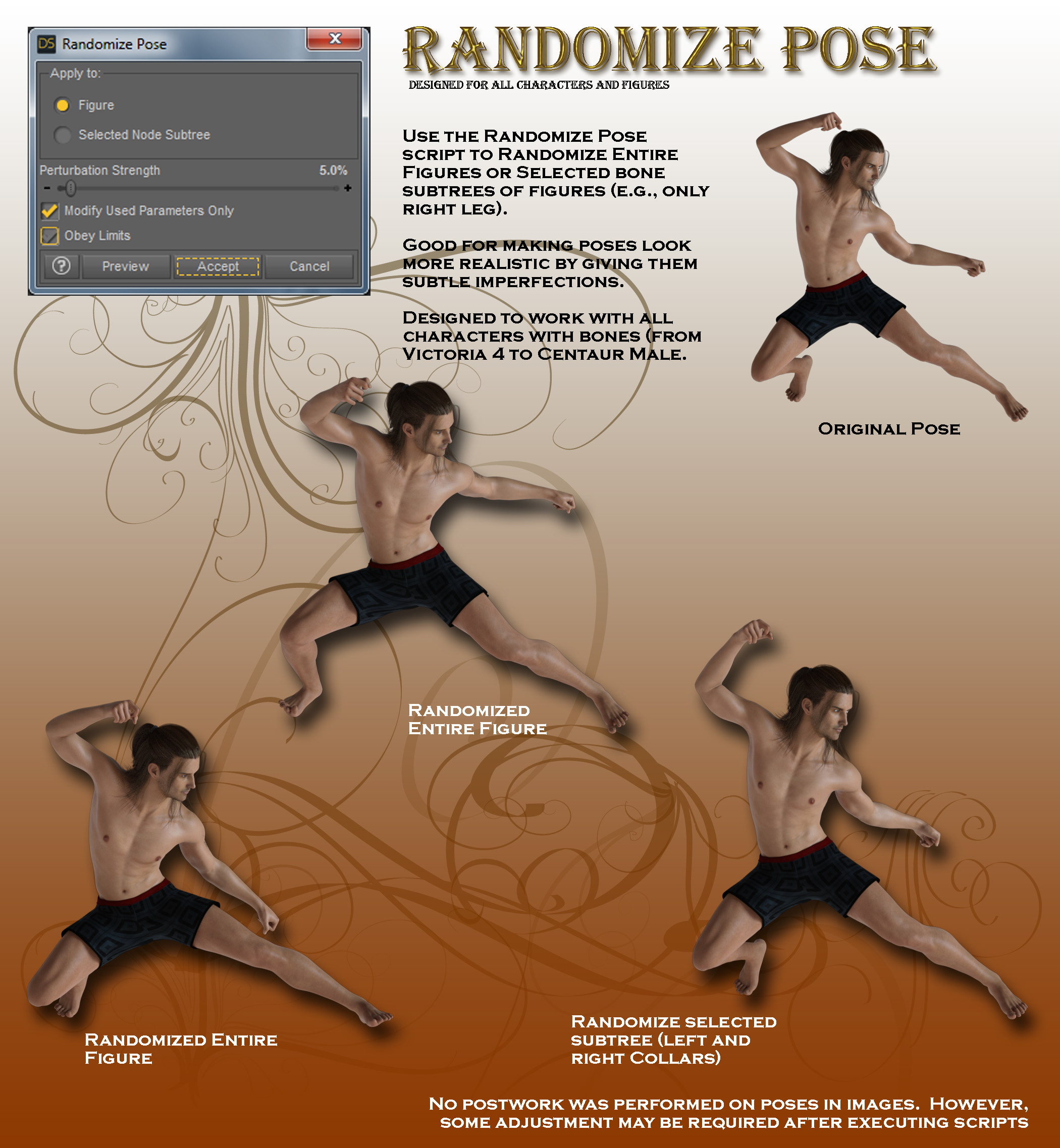 Pose Randomizer by: RiverSoft Art, 3D Models by Daz 3D