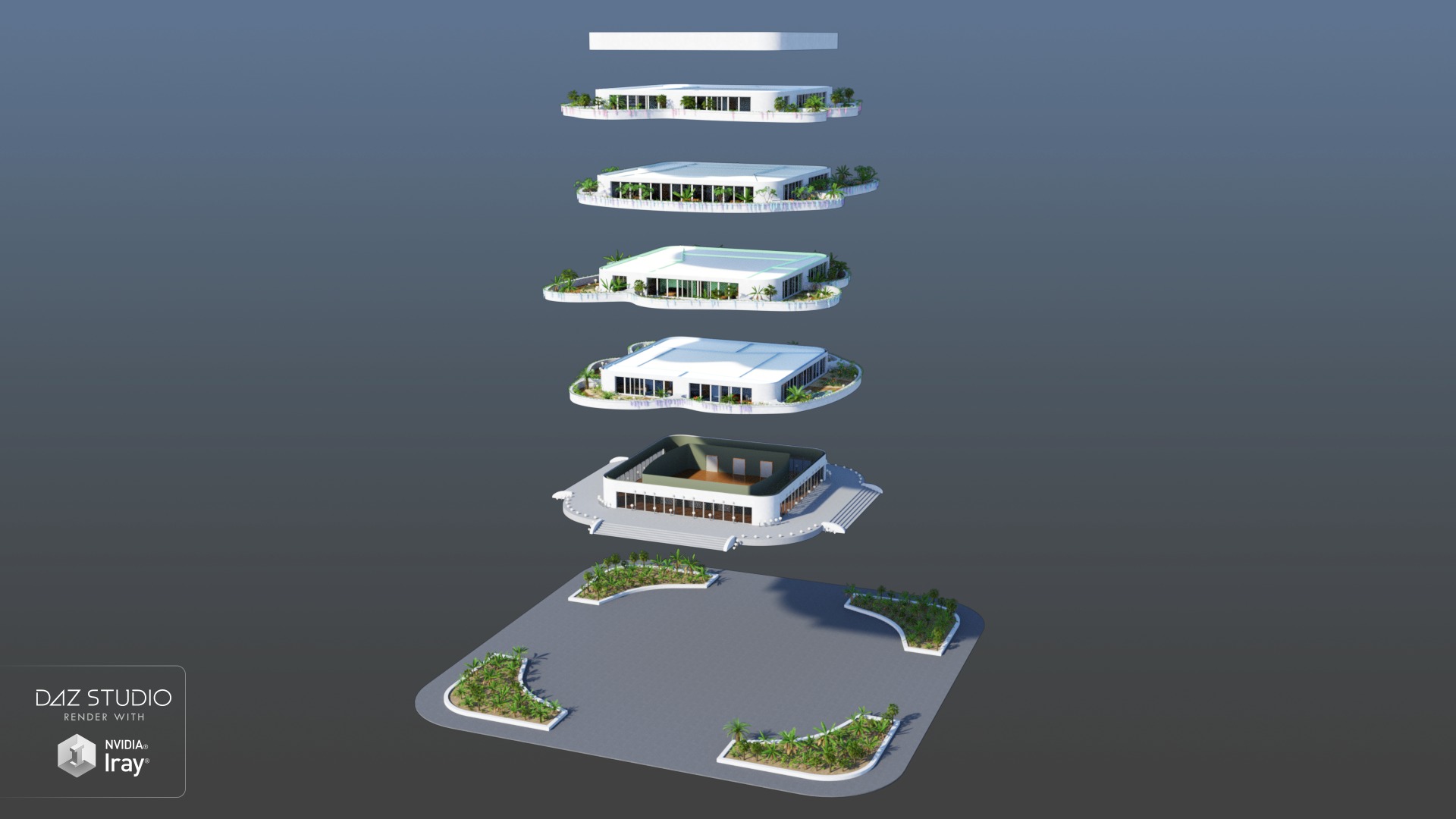 Eco Building by: PeanterraAndrey Pestryakov, 3D Models by Daz 3D