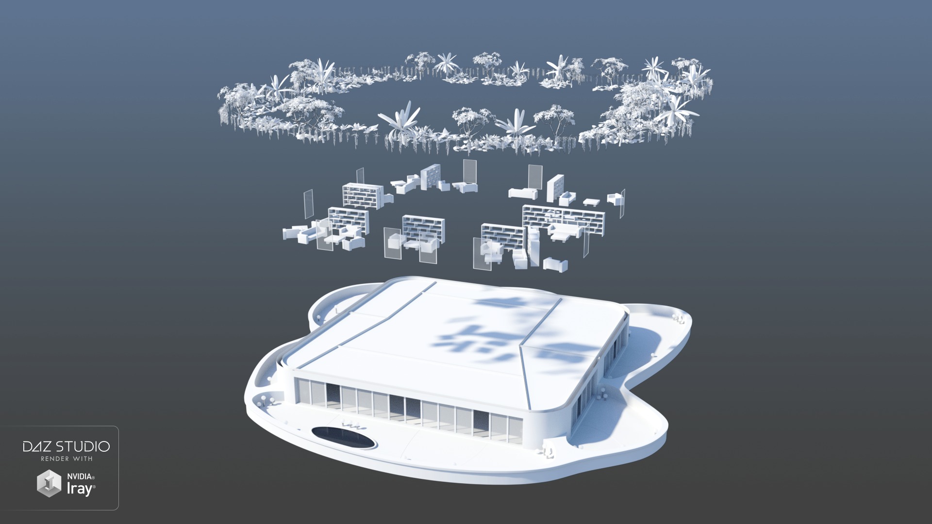 Eco Building Eco Building by: PeanterraAndrey Pestryakov, 3D Models by Daz 3D