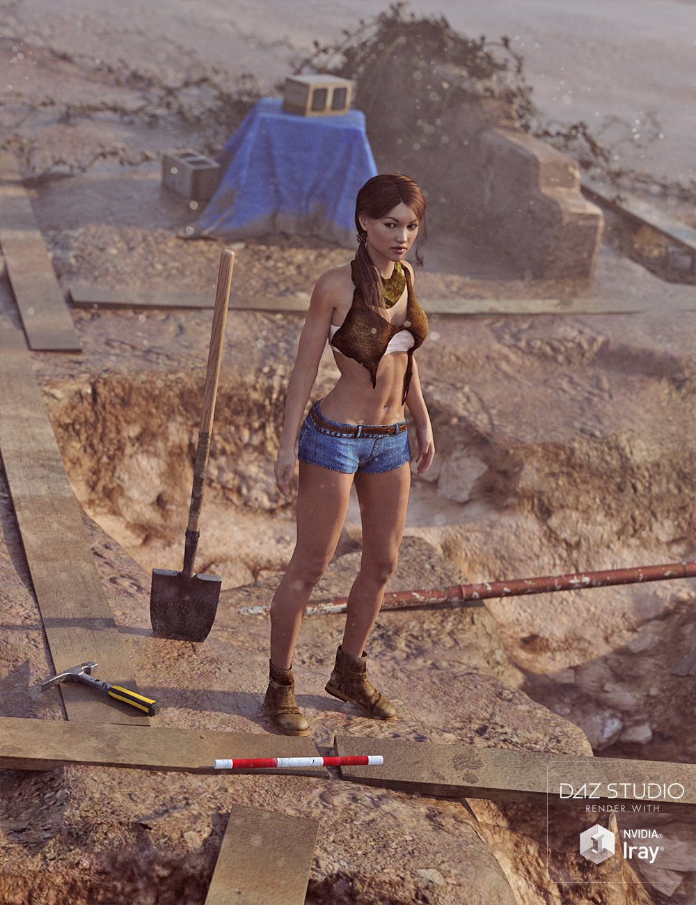 Archaeological Dig Site by: David BrinnenForbiddenWhispers, 3D Models by Daz 3D