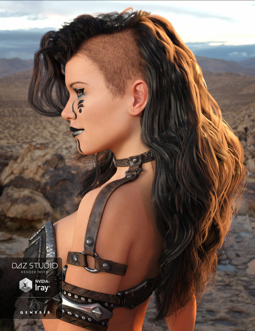 Adalyn Hair for Genesis 3 Female(s) by: 3DCelebrity, 3D Models by Daz 3D