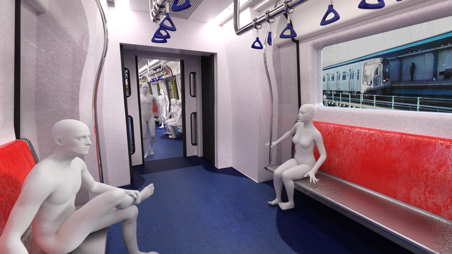 Metro Train by: PerspectX, 3D Models by Daz 3D