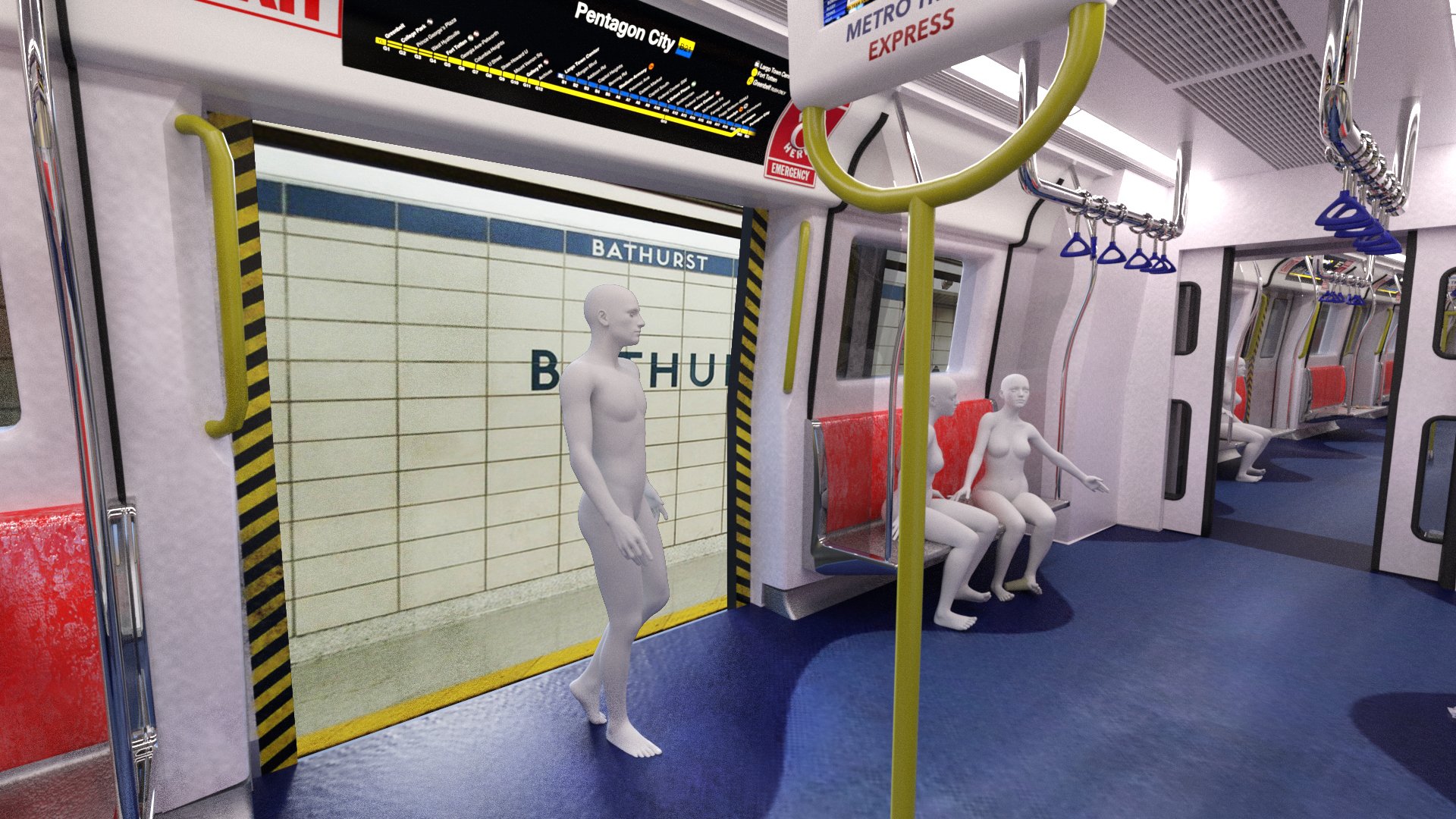 Metro Train Metro Train by: PerspectX, 3D Models by Daz 3D