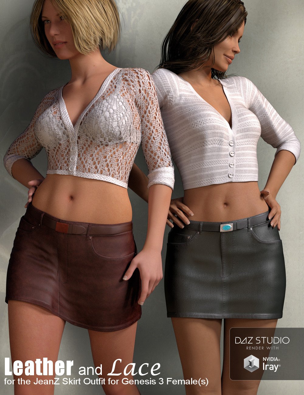 Leather and Lace Textures for JeanZ Skirts Leather and Lace Textures for JeanZ Skirts by: the3dwizard, 3D Models by Daz 3D