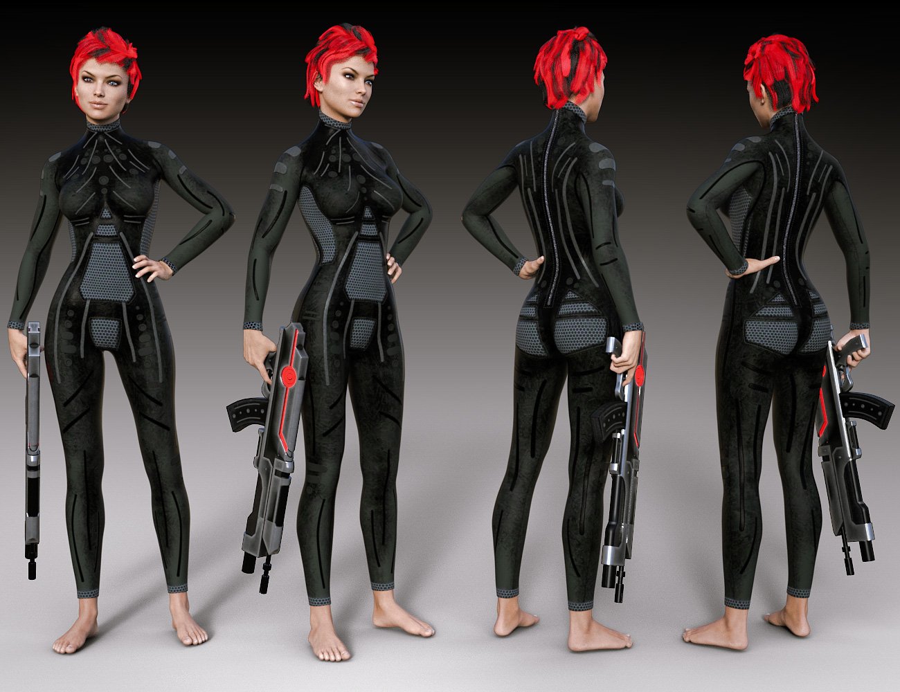 GlowFi Bodysuit for Genesis 3 by: , 3D Models by Daz 3D