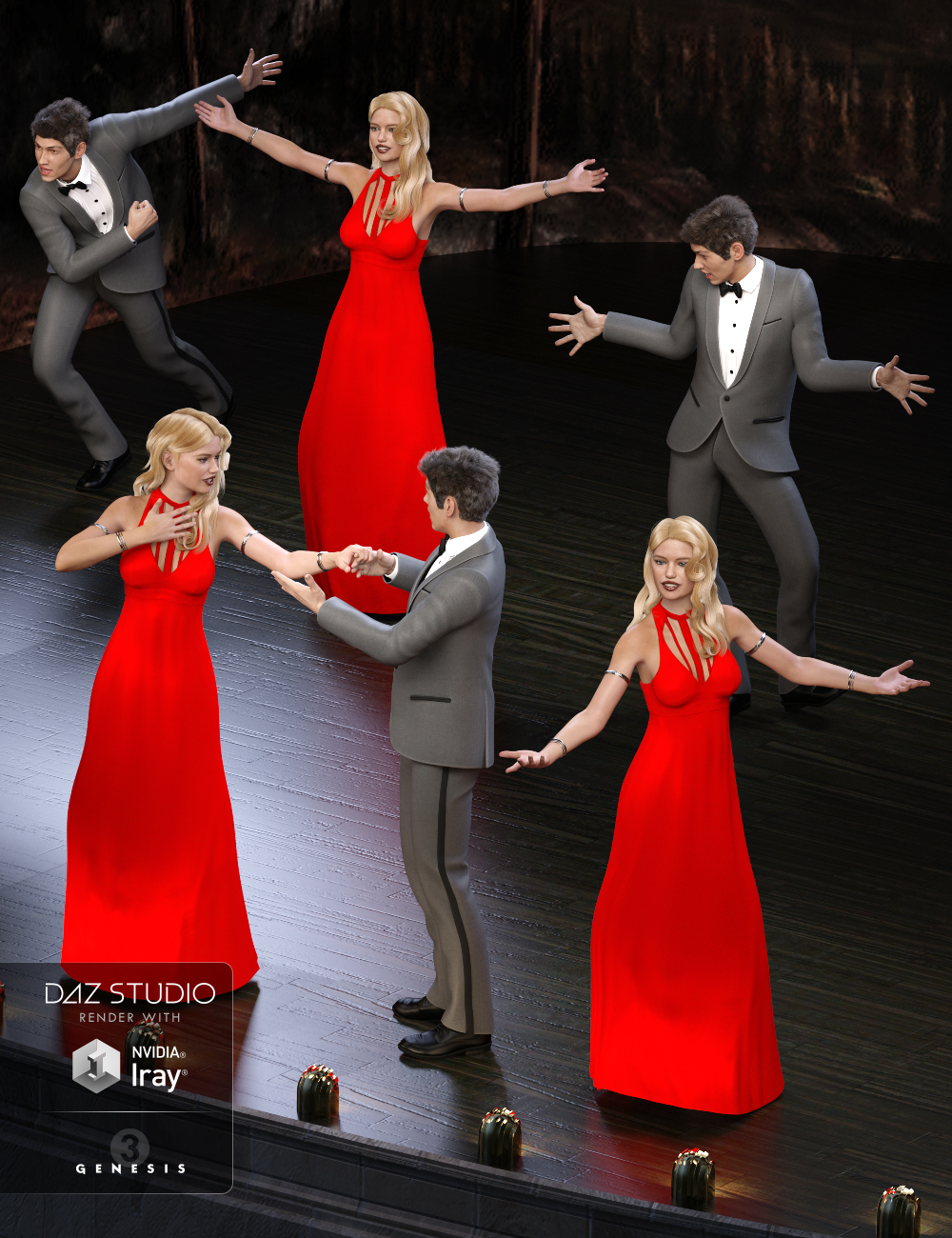 Aslan Theater Performance Poses for Genesis 3 by: FeralFey, 3D Models by Daz 3D