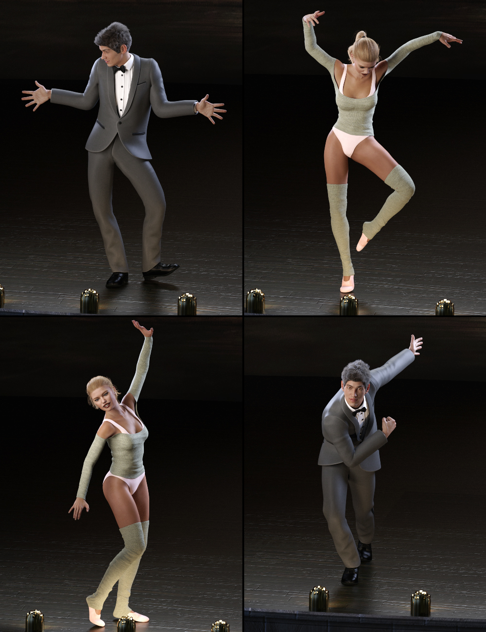 Aslan Theater Performance Poses for Genesis 3 by: FeralFey, 3D Models by Daz 3D