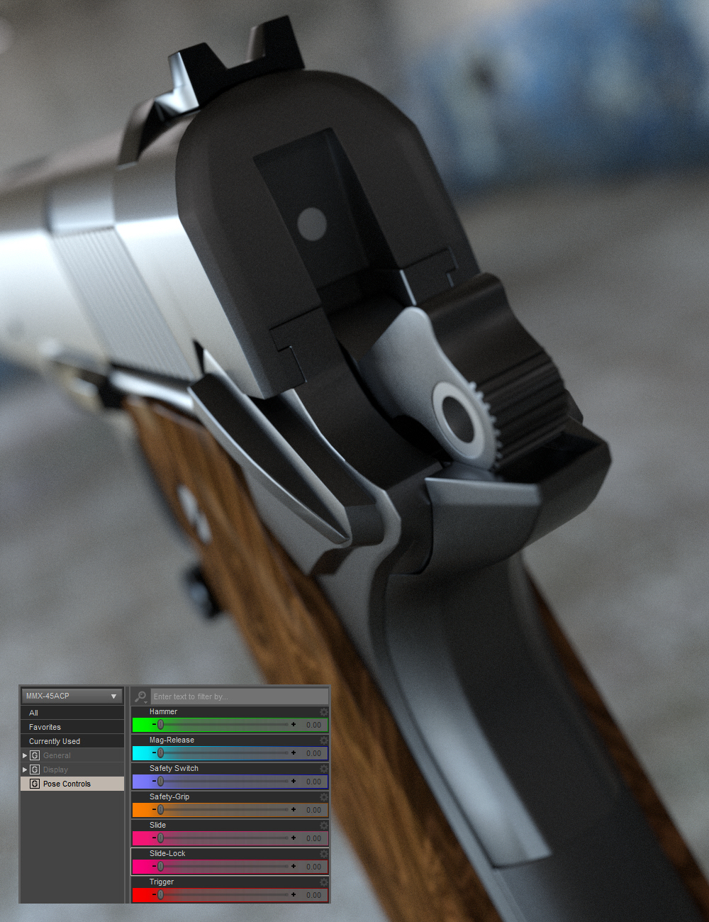 MMX-45ACP Pistol with Accessories MMX-45ACP Pistol with Accessories by: Mattymanx, 3D Models by Daz 3D