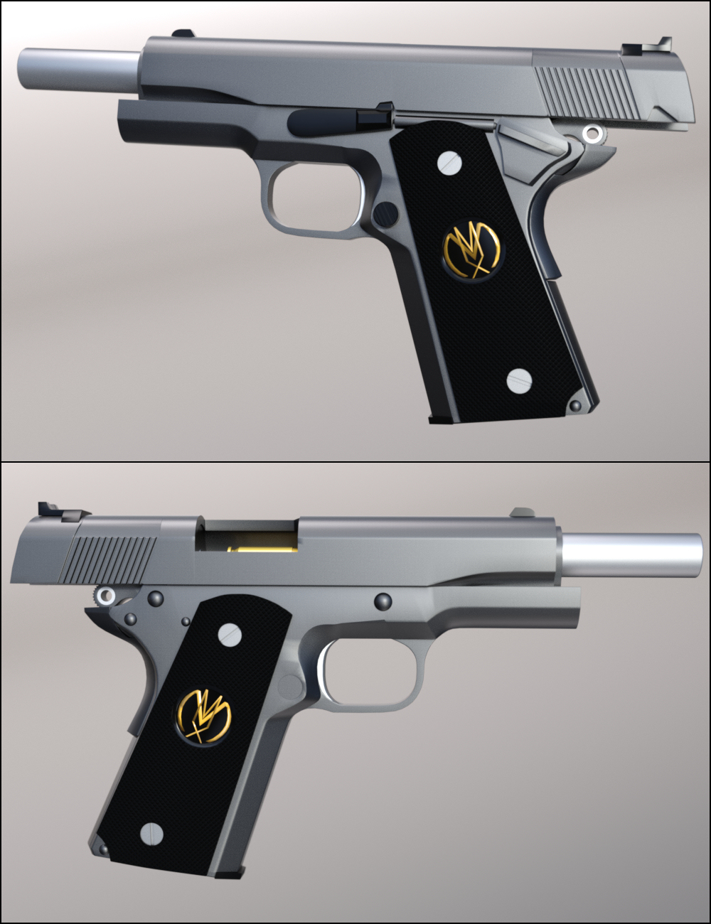 MMX-45ACP Pistol with Accessories MMX-45ACP Pistol with Accessories by: Mattymanx, 3D Models by Daz 3D