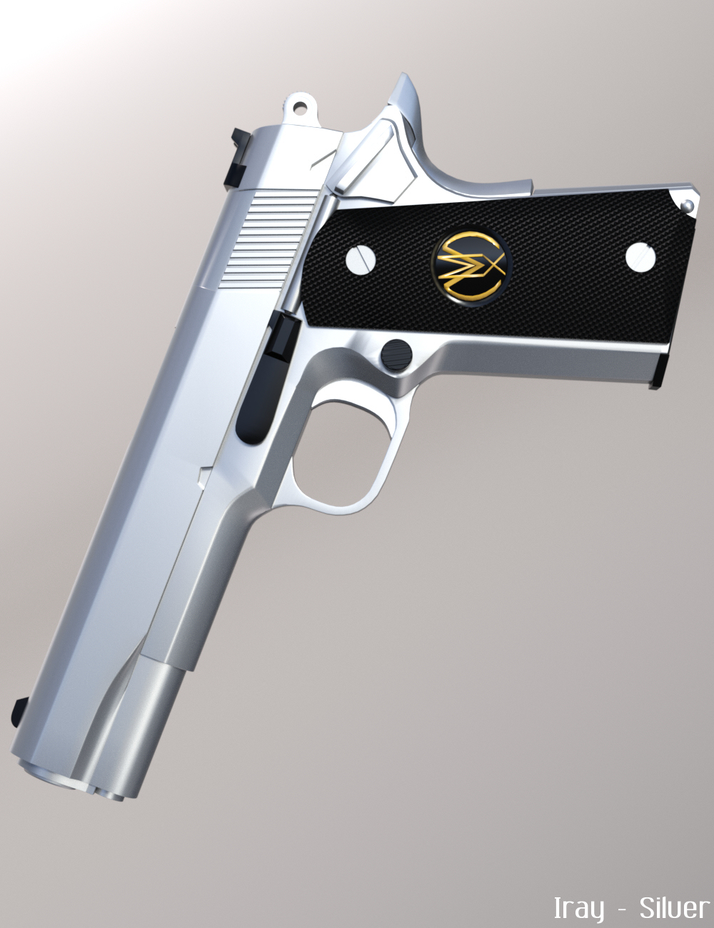 MMX-45ACP Pistol with Accessories by: Mattymanx, 3D Models by Daz 3D