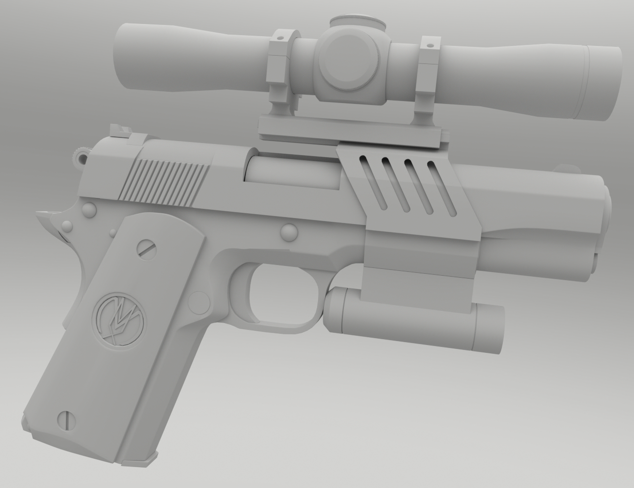 MMX-45ACP Pistol with Accessories MMX-45ACP Pistol with Accessories by: Mattymanx, 3D Models by Daz 3D