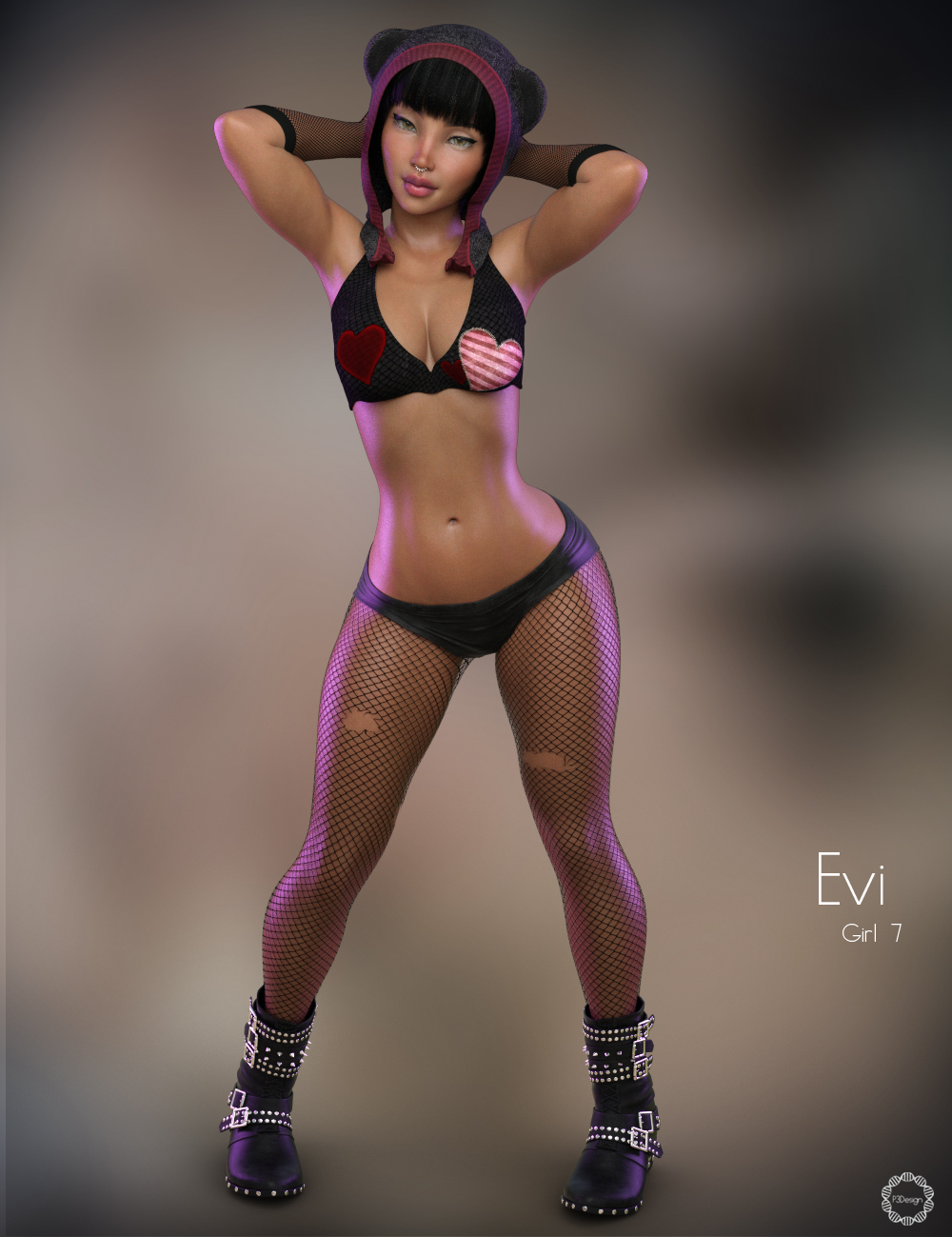 P3D Evi for Girl 7 by: P3Design, 3D Models by Daz 3D