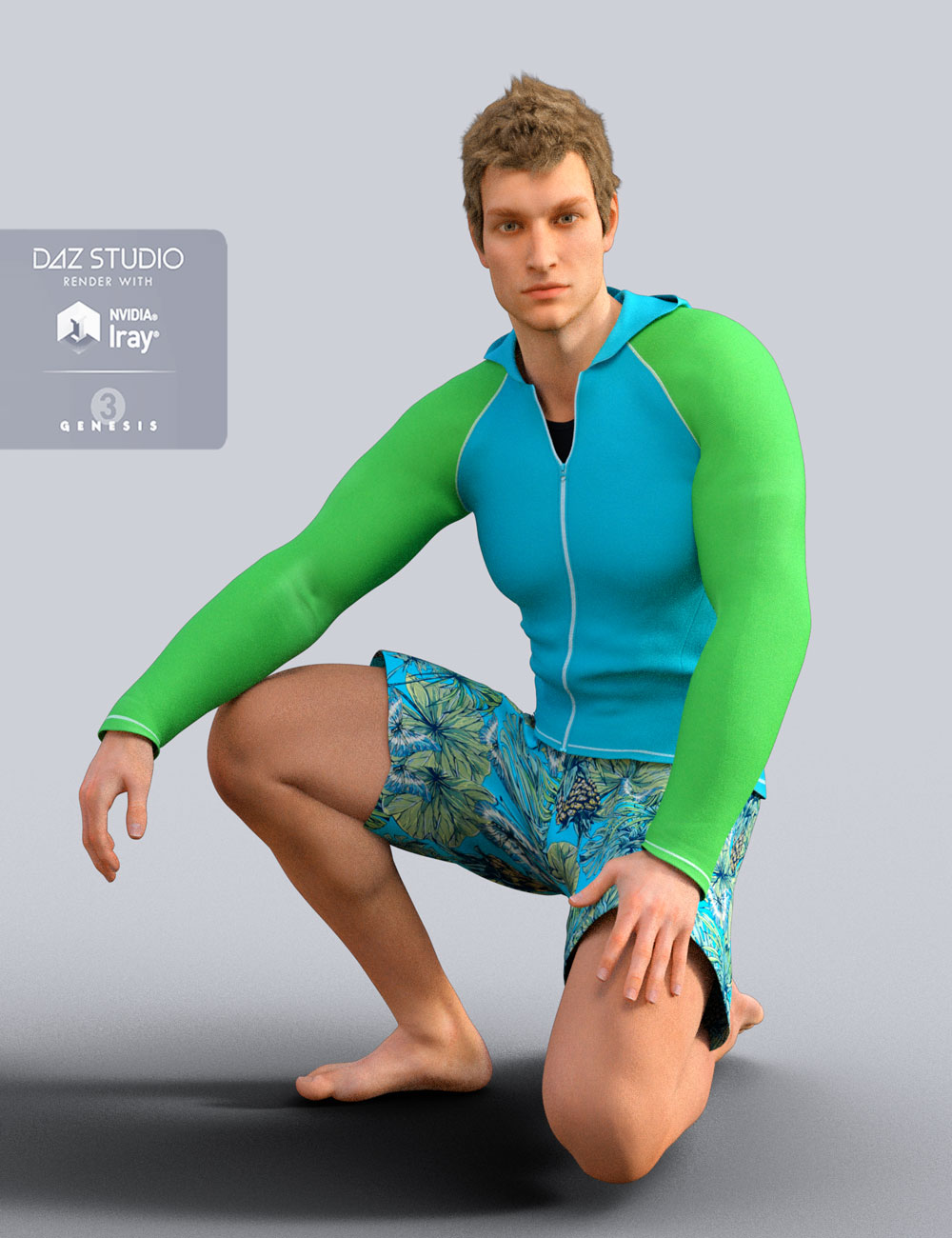 H&C Rash Guard Outfit for Genesis 3 Male H&C Rash Guard Outfit for Genesis 3 Male by: IH Kang, 3D Models by Daz 3D