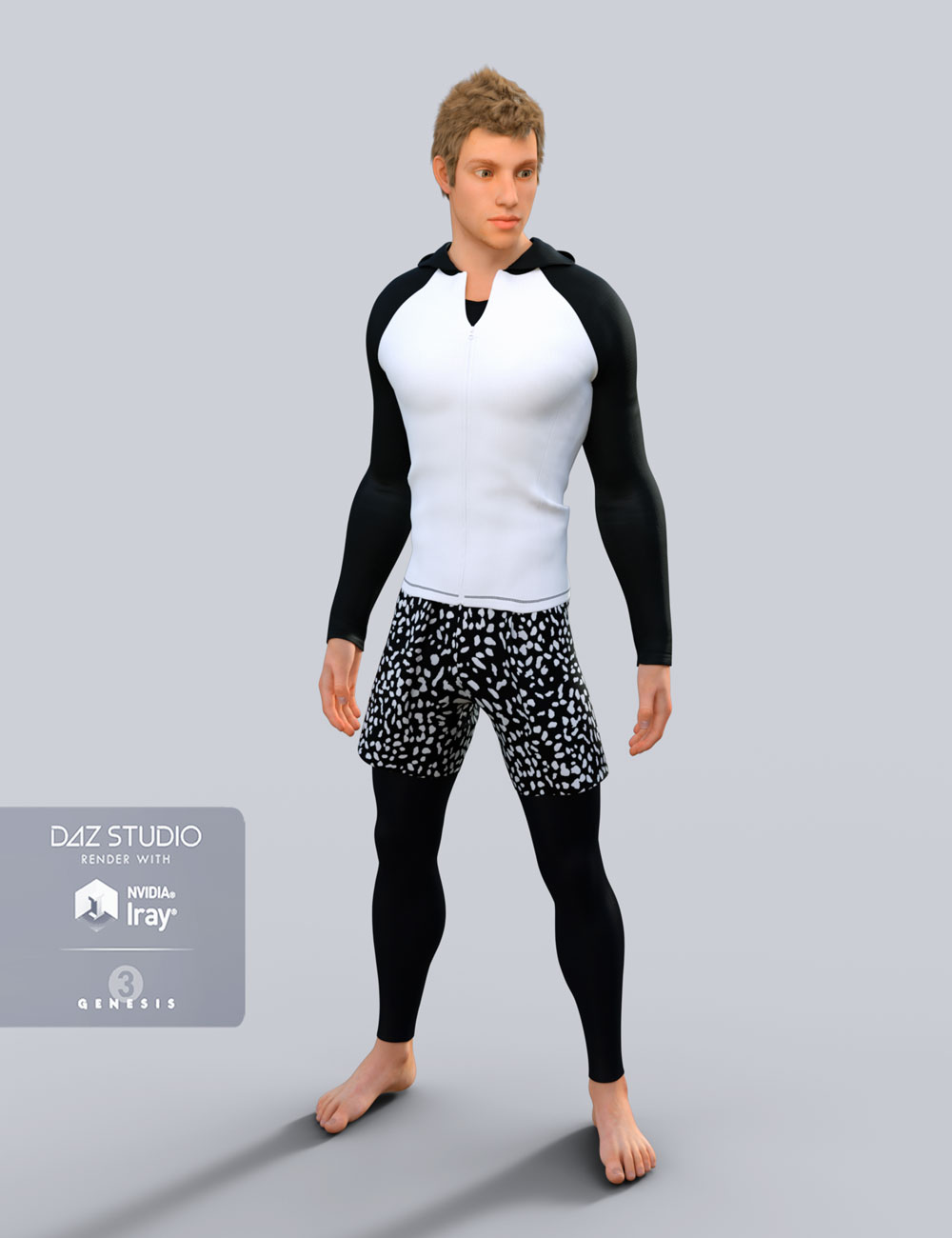 H&C Rash Guard Outfit for Genesis 3 Male H&C Rash Guard Outfit for Genesis 3 Male by: IH Kang, 3D Models by Daz 3D