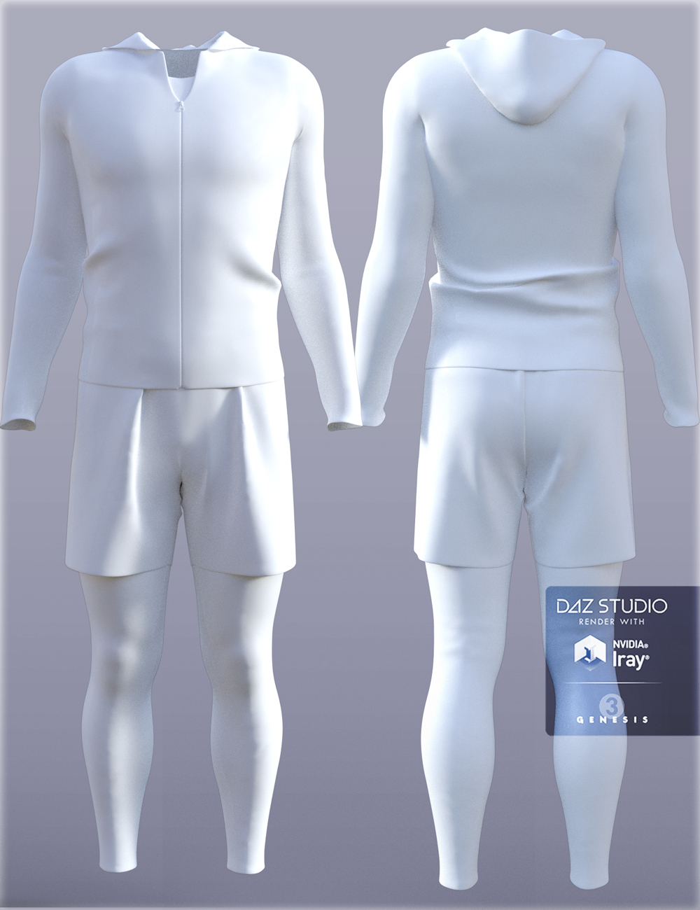 H&C Rash Guard Outfit for Genesis 3 Male by: IH Kang, 3D Models by Daz 3D