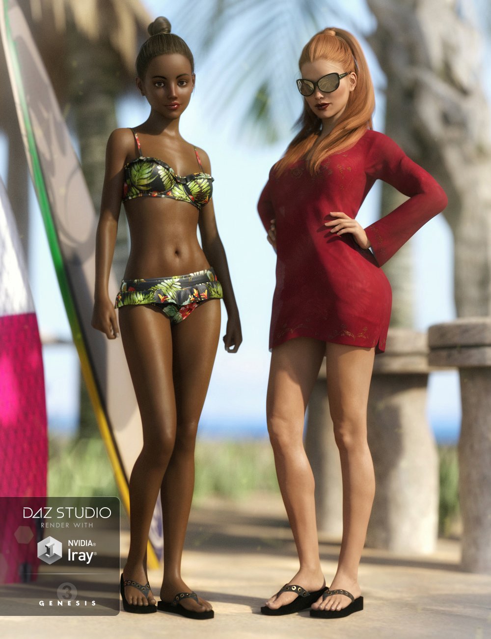Karly Bikini Outfit Textures by: Anna Benjamin, 3D Models by Daz 3D