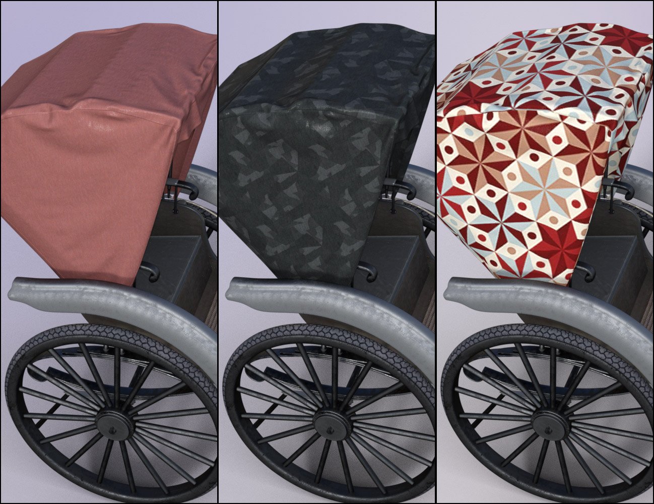 Classic Rickshaw by: Oskarsson, 3D Models by Daz 3D