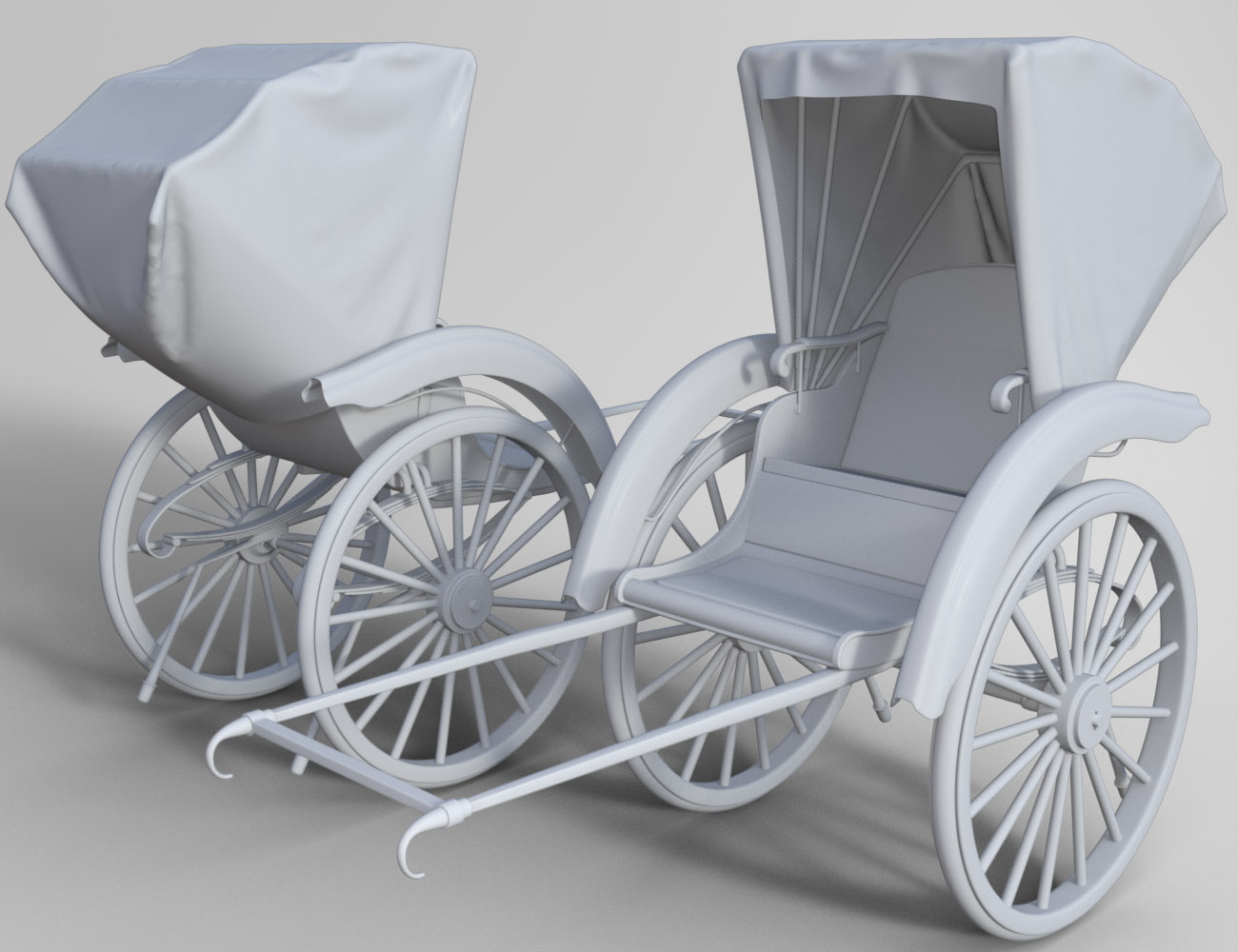 Classic Rickshaw by: Oskarsson, 3D Models by Daz 3D