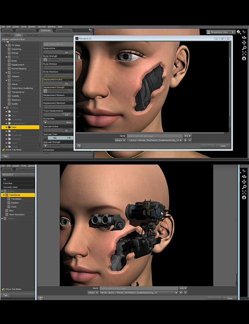 3D Cyborg Tutorial by: Dreamlight, 3D Models by Daz 3D