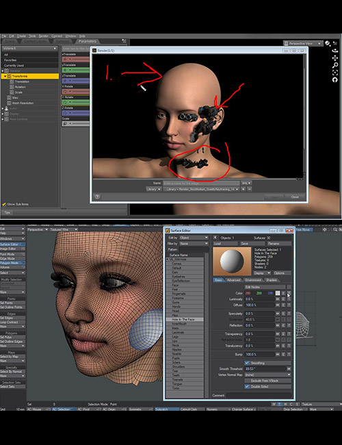 3D Cyborg Tutorial by: Dreamlight, 3D Models by Daz 3D