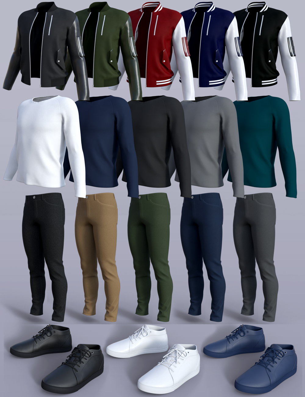 H&C Casual B for Genesis 3 Male(s) by: IH Kang, 3D Models by Daz 3D