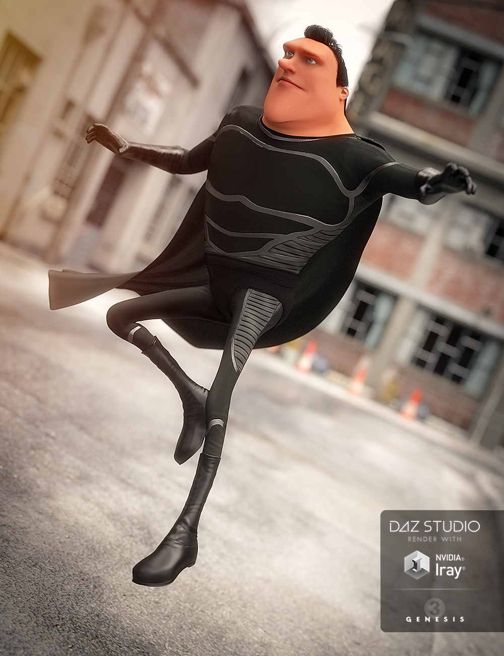 Toon Super Guy Suit Textures by: Demian, 3D Models by Daz 3D