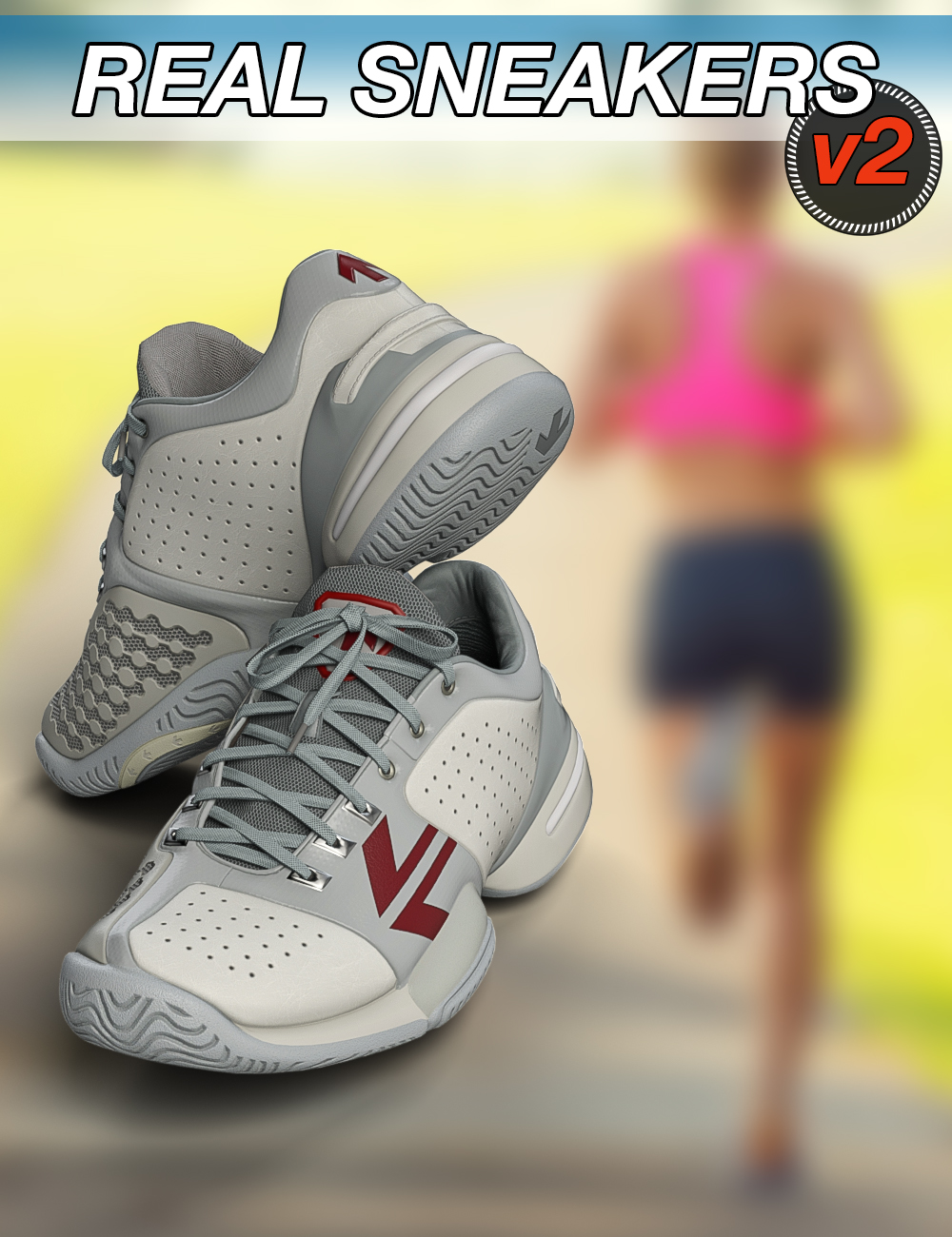 Slide3D Real Sneakers II for Genesis 3 Female(s) by: Slide3D, 3D Models by Daz 3D