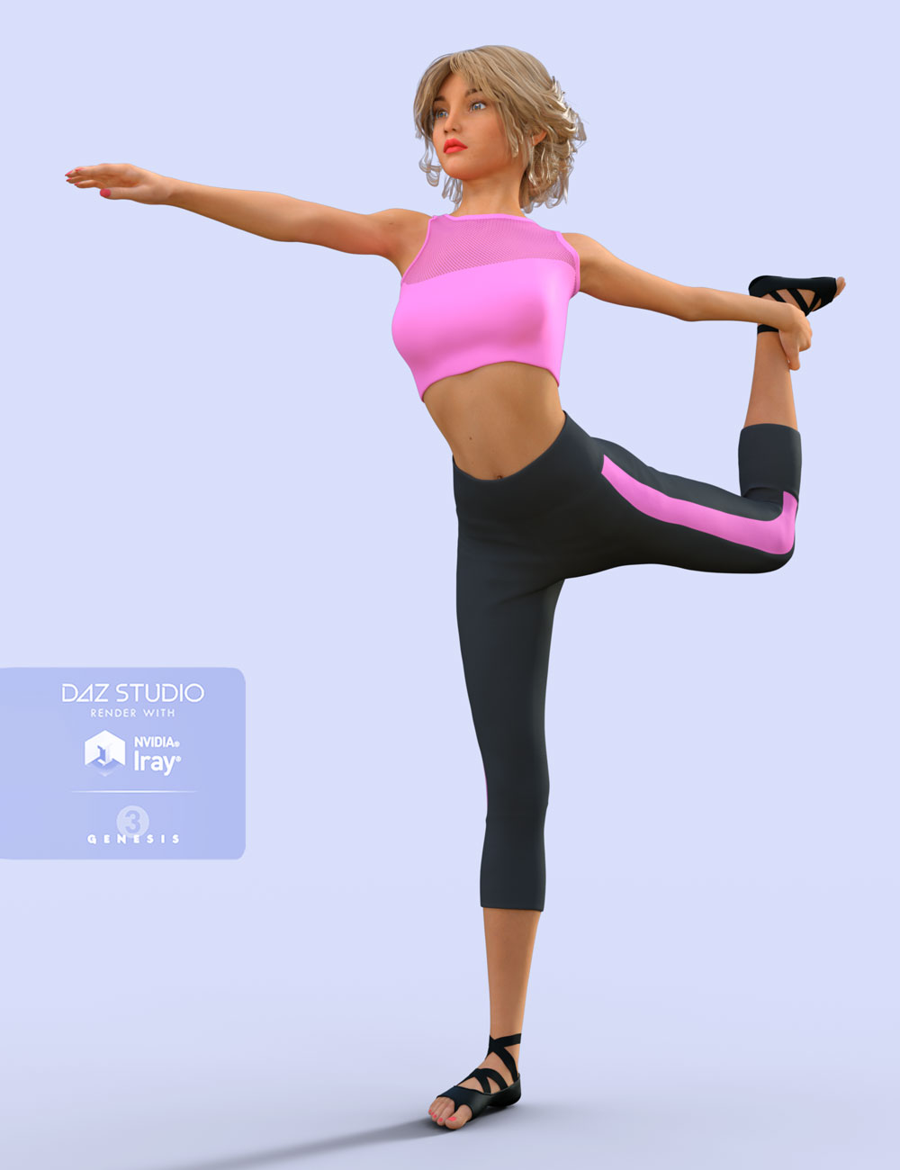 H&C Yoga Suits for Genesis 3 Female(s) by: IH Kang, 3D Models by Daz 3D