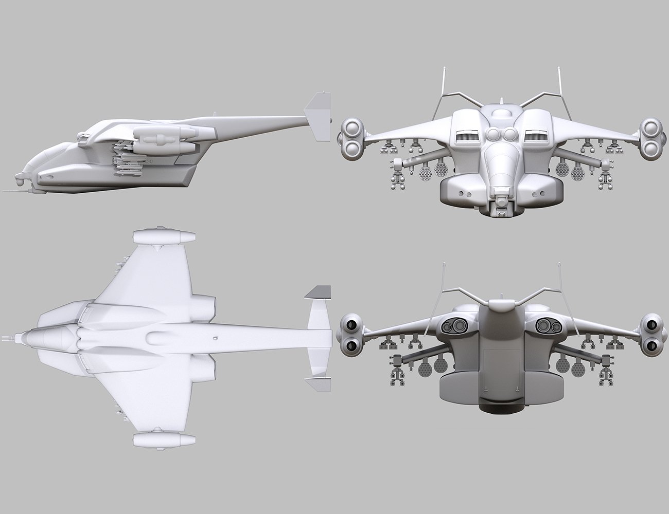 Gunship Dragonfly by: Porsimo, 3D Models by Daz 3D