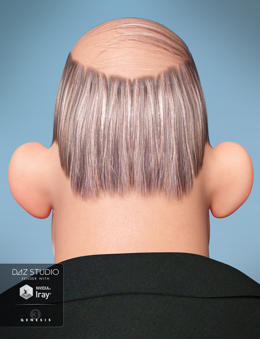 Toon Comb Over Hair by: Propschick, 3D Models by Daz 3D