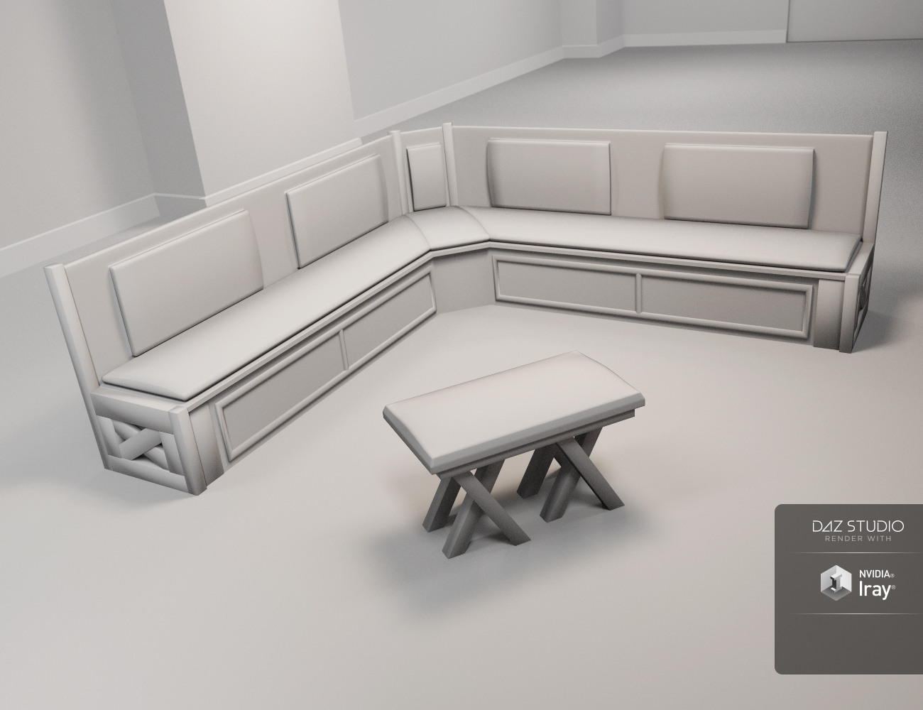 Breakfast Nook Furniture by: ARTCollab, 3D Models by Daz 3D