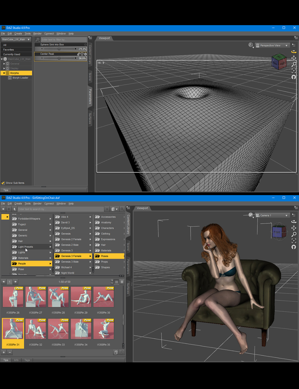 Create Your Own Sitting Morphs by: Dreamlight, 3D Models by Daz 3D
