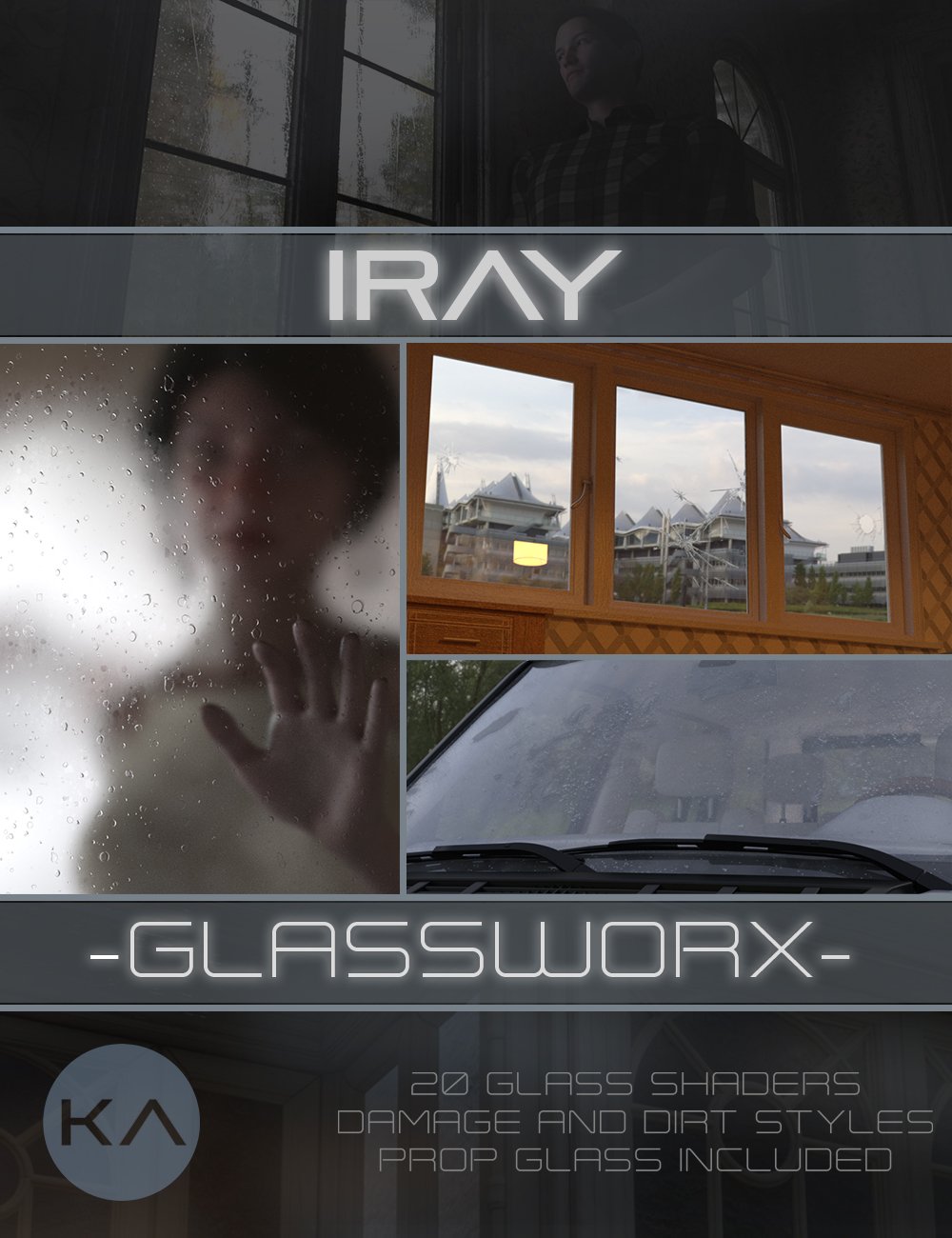 Iray Glassworx by: KindredArts, 3D Models by Daz 3D