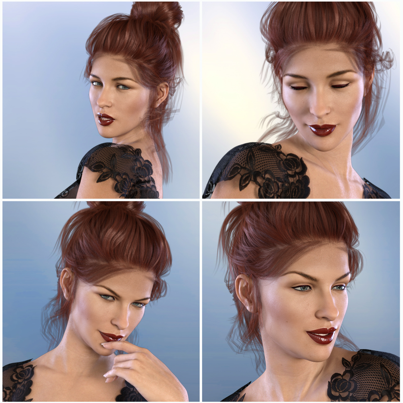 Z Romantic Soul - Dialable and One-Click Expressions for Victoria 8 by: Zeddicuss, 3D Models by Daz 3D