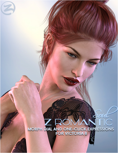 Z Romantic Soul - Dialable and One-Click Expressions for Victoria 8 by: Zeddicuss, 3D Models by Daz 3D