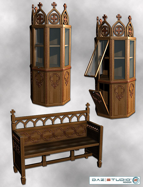Medieval Furniture Pack by: , 3D Models by Daz 3D