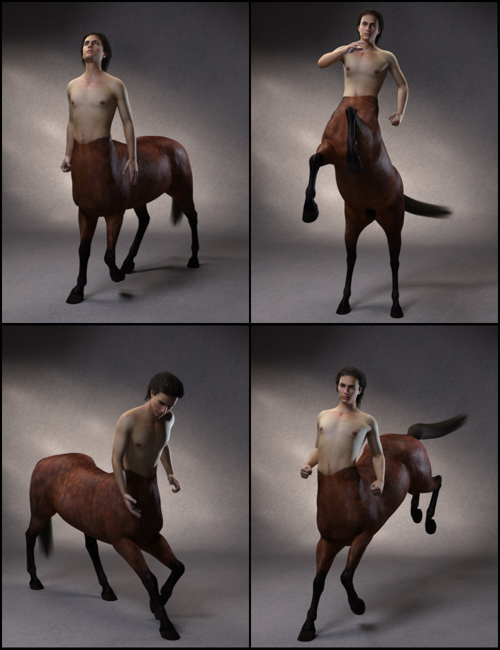Quixotry's Poses for Centaur 7 Male and Female by: Quixotry, 3D Models by Daz 3D