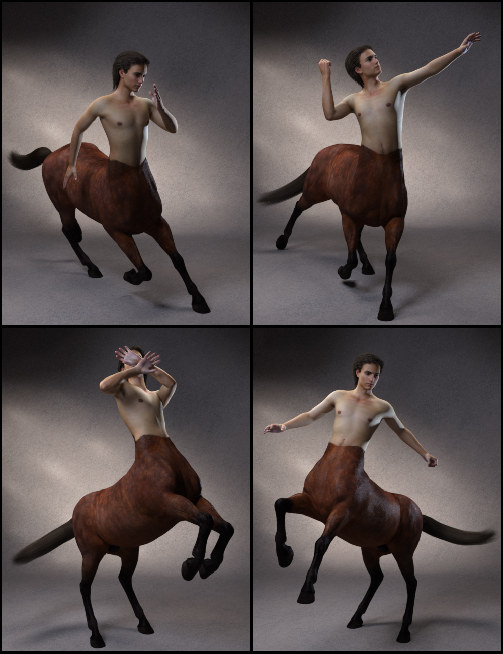 Quixotry's Poses for Centaur 7 Male and Female by: Quixotry, 3D Models by Daz 3D
