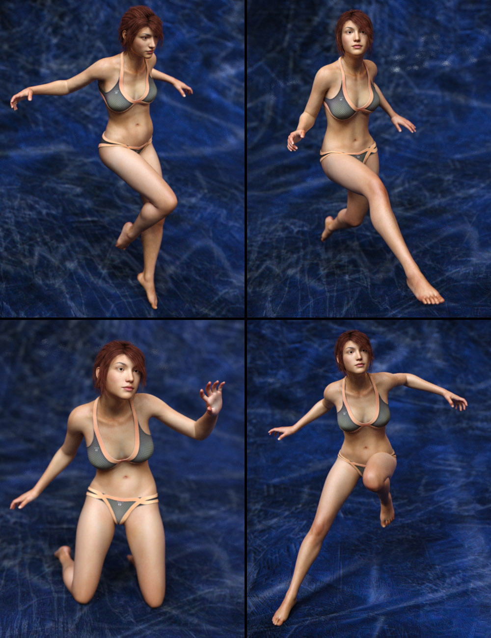Zero G Poses for Genesis 8 Female and Victoria 8 by: Tako Yakida, 3D Models by Daz 3D