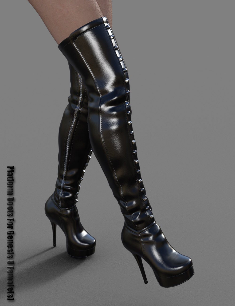 Platform Boots for Genesis 8 Female(s) by: dx30, 3D Models by Daz 3D