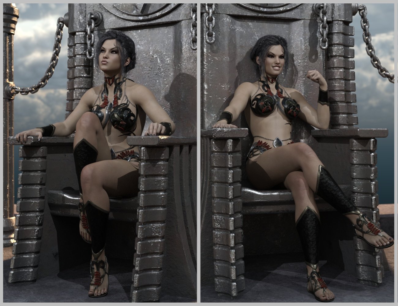 Dark Fantasy Throne and Poses for Genesis 3 Male and Female Dark Fantasy Throne and Poses for Genesis 3 Male and Female by: Nightshift3D, 3D Models by Daz 3D