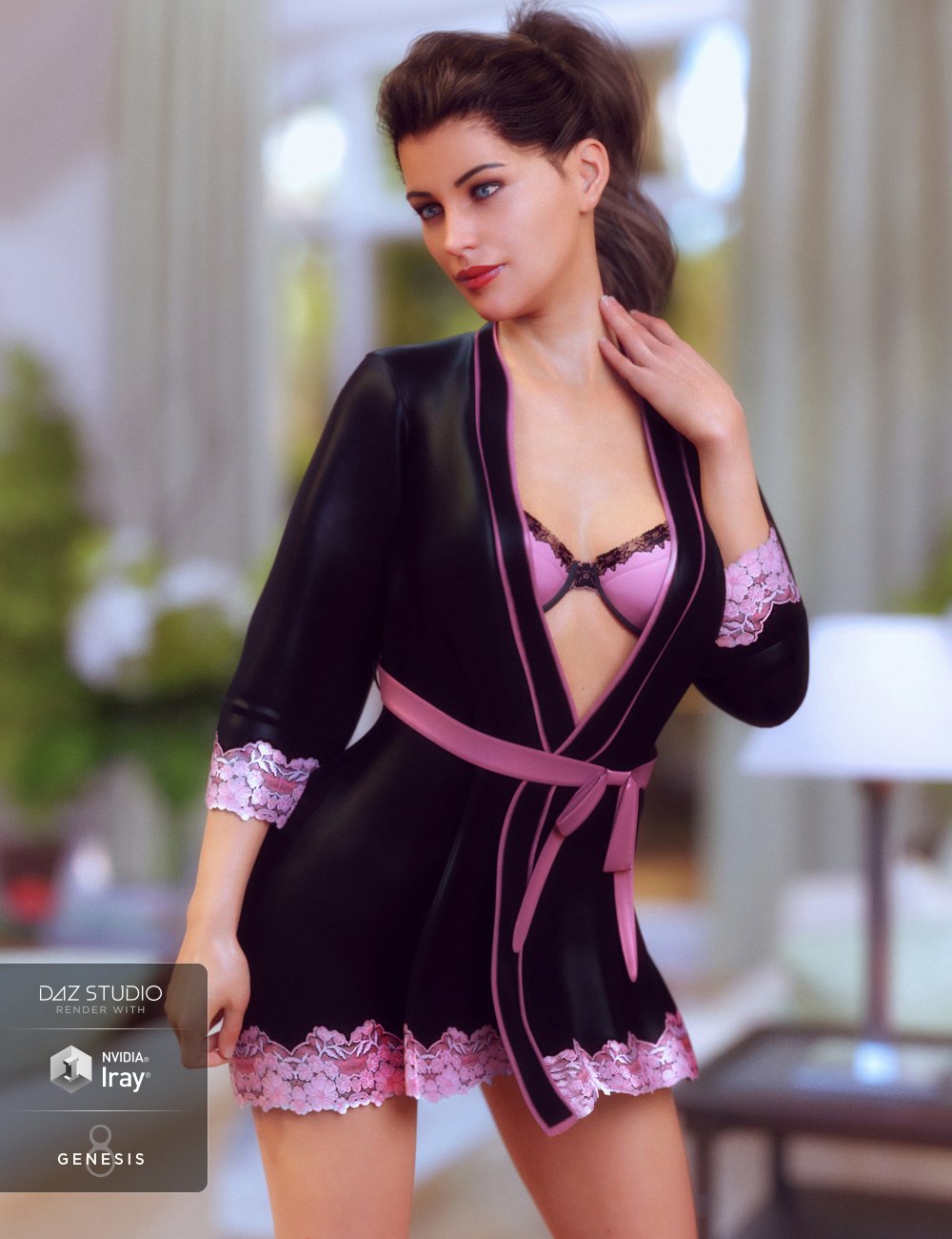 Lingerie Robe Set for Genesis 8 Female(s) by: NikisatezShox-Design, 3D Models by Daz 3D