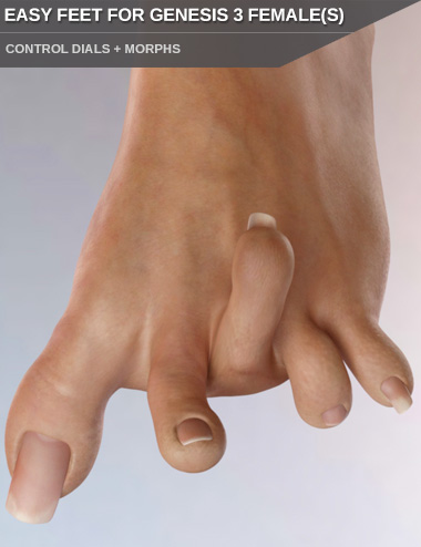 Easy Feet for Genesis 3 Female(s) by: SF-Design, 3D Models by Daz 3D