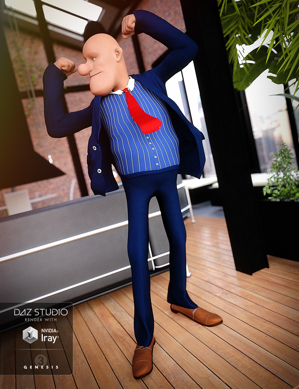 Toon Business Suit for Genesis 3 Male(s)