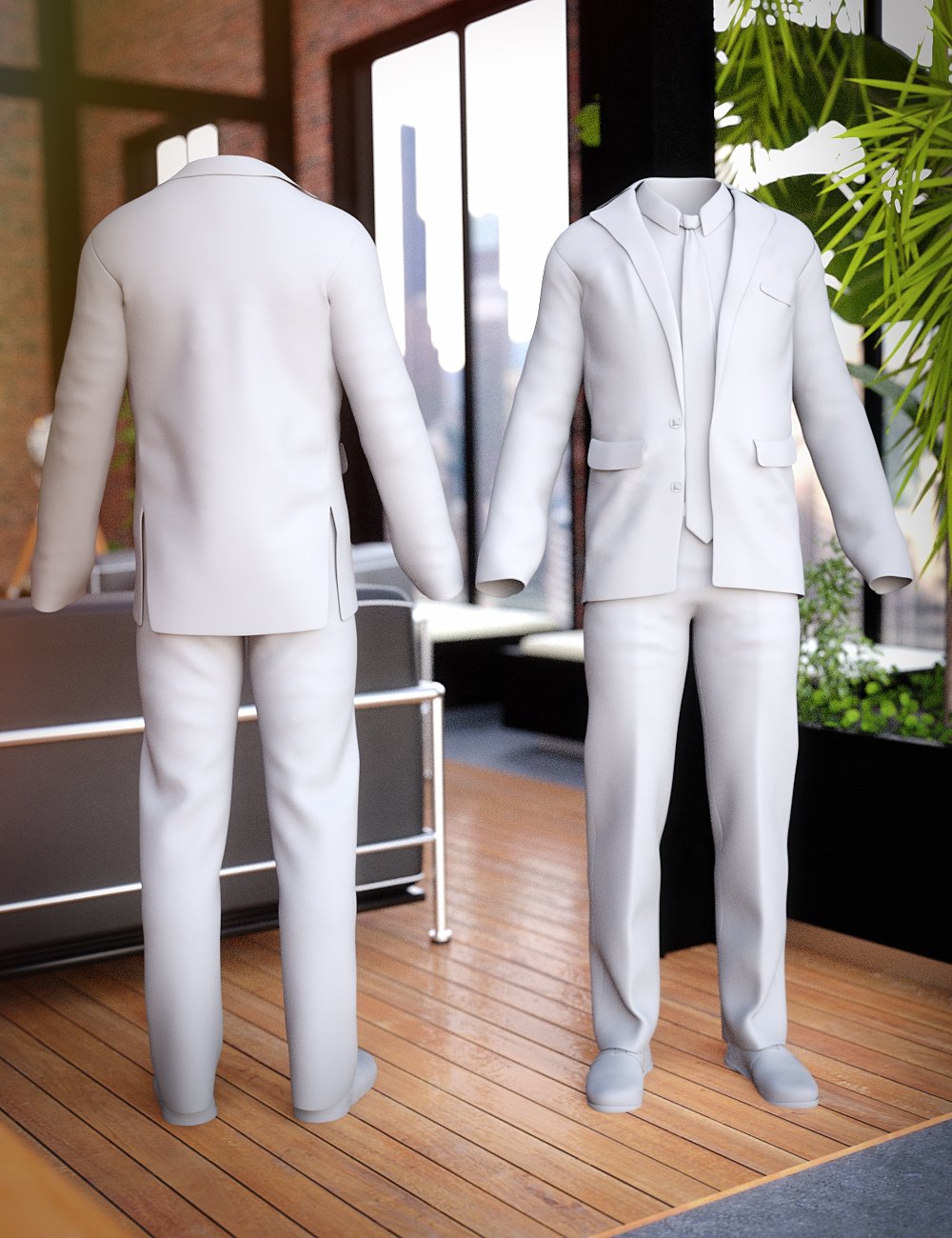 Toon Business Suit for Genesis 3 Male(s) by: Barbara BrundonShox-DesignUmblefugly, 3D Models by Daz 3D