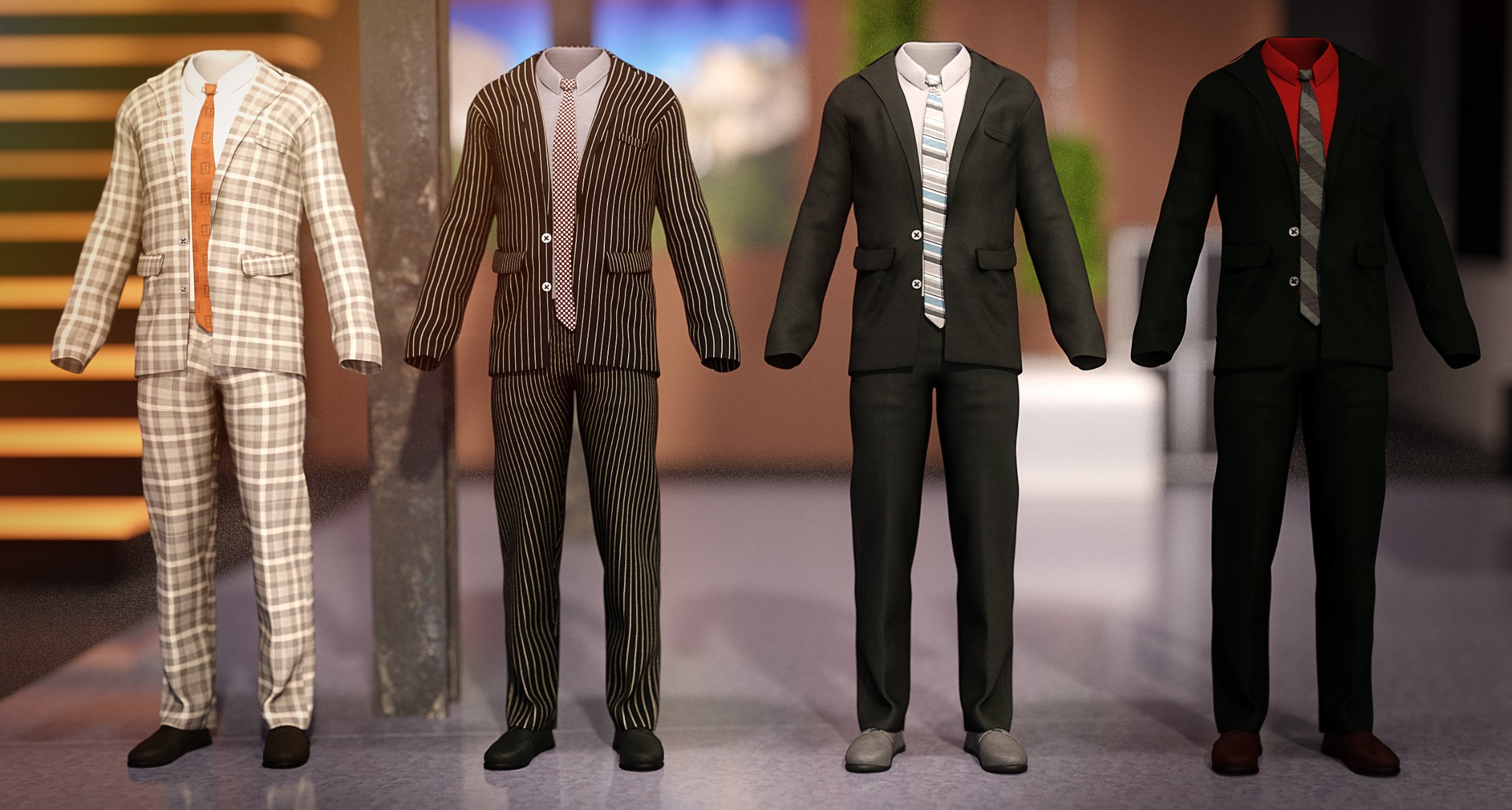 Toon Business Suit Textures by: Shox-Design, 3D Models by Daz 3D
